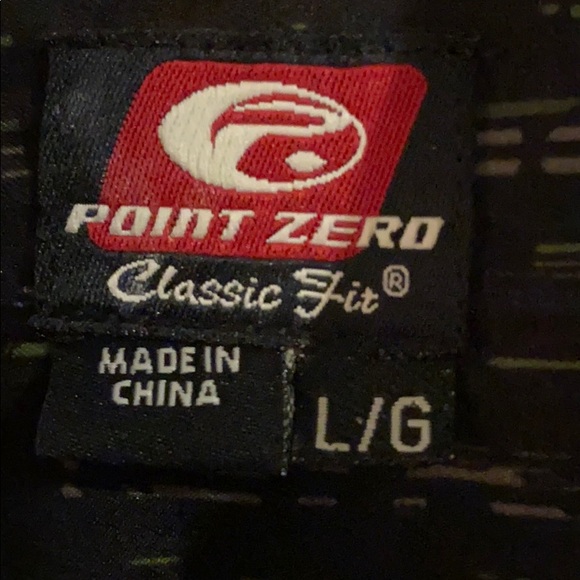 POINT ZERO Black w/ Green Shirt!!! Size L - Picture 4 of 5